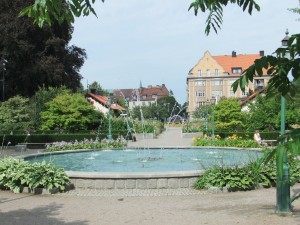 Et af Linköbings mange springvand