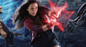 Scarlet Witch (Elizabeth Olsen) - eneste kvindelige superhelt med væsentlig rolle i filmen.